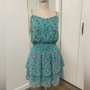 Fire Los Angeles Floral Summer Sleeveless Mini Women’s Dress Sundress Small